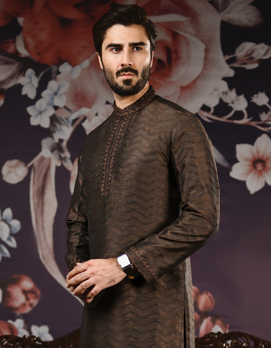 J. MENS SPECIAL KURTA /DULL COPPEER