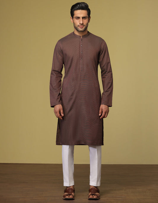 JJ-MEN'S KURTA/BROWN