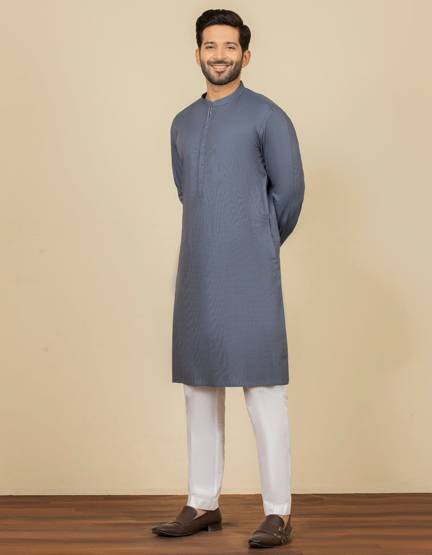 J. MENS KURTA /DULL BLUE