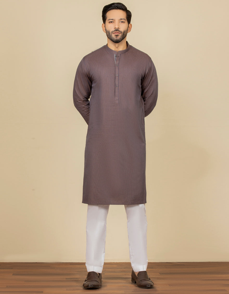 J. MENS KURTA/BROWN