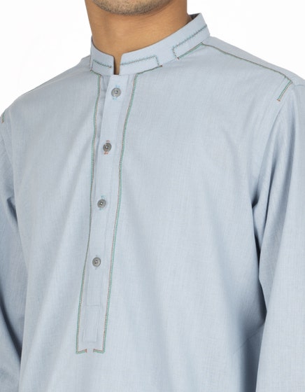 J.KURTA-STITCH/BOYS-LIGHT BLUE