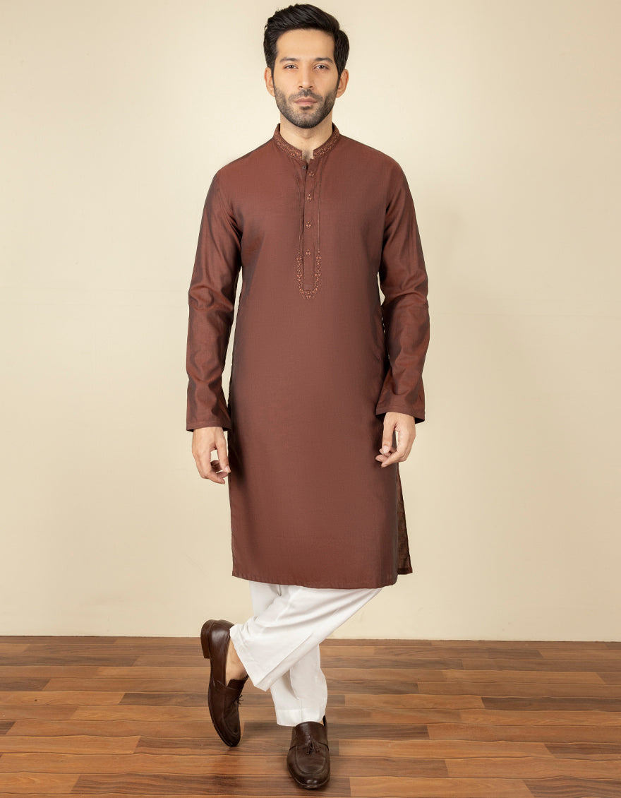 J. MENS KURTA /MAROON