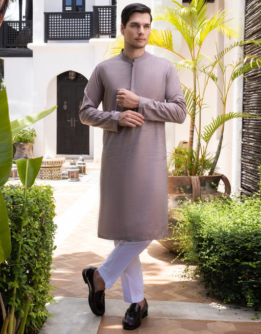 J. MENS KURTA /LIGHT PURPLE