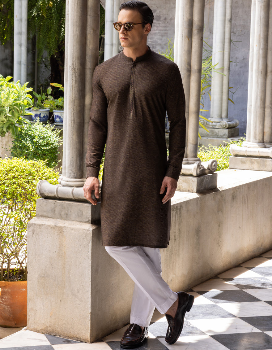 J. MENS KURTA / RUSTY GREY