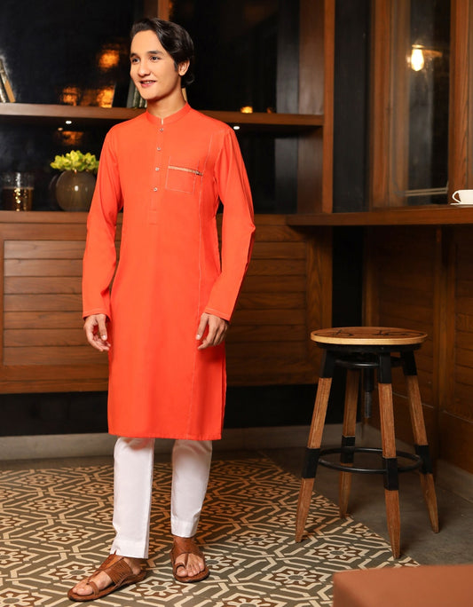 J.TEENS KURTA /ORANGE