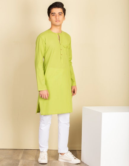 J. TEENS KURTA / PISTACHIO GREEN