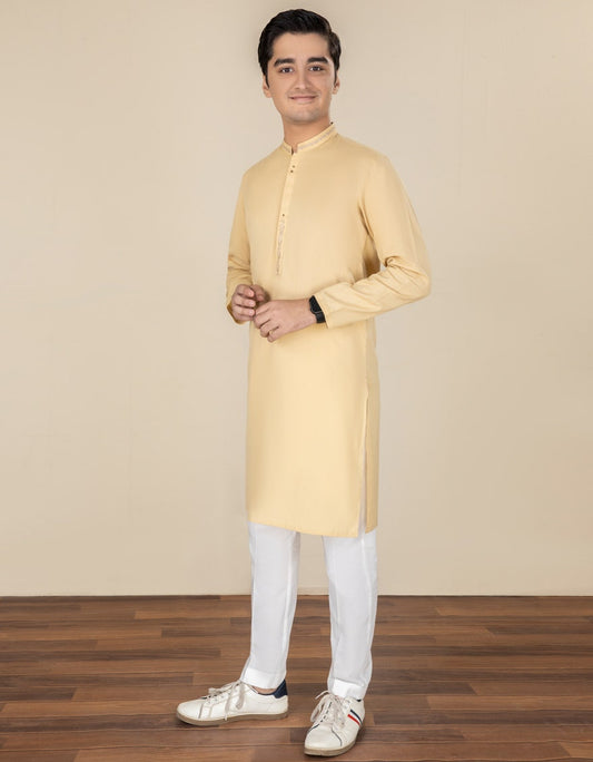 J.KURTA STITH-1PC/TEEN-DULL YELLOW