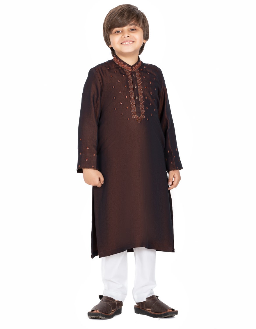 J. KIDS SPECIAL KURTA /RUST