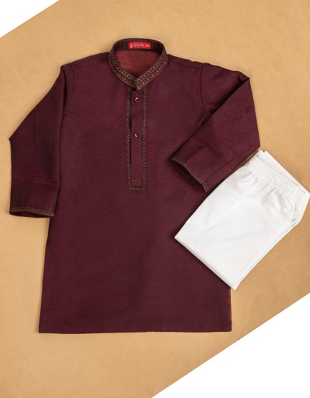 J. KURTA PAJAMA/INFANTS-MAROON