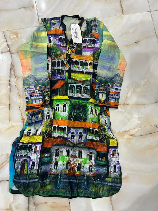 j. teens 01 pc stitch kurti / multi