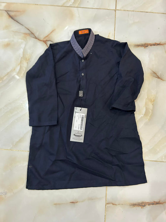 J. KIDS 01 PC STITCH KURTA / NAVY BLUE