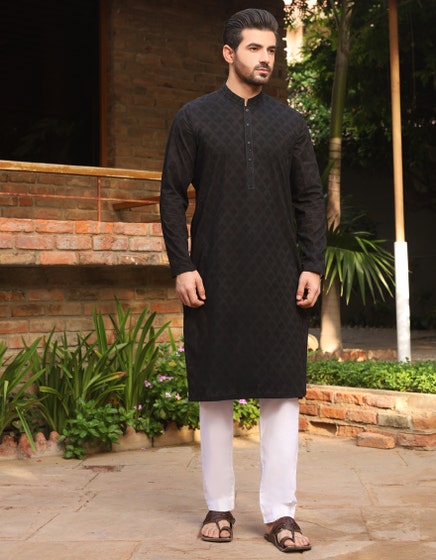 J.KURTA-STITCH/MEN-BLACK