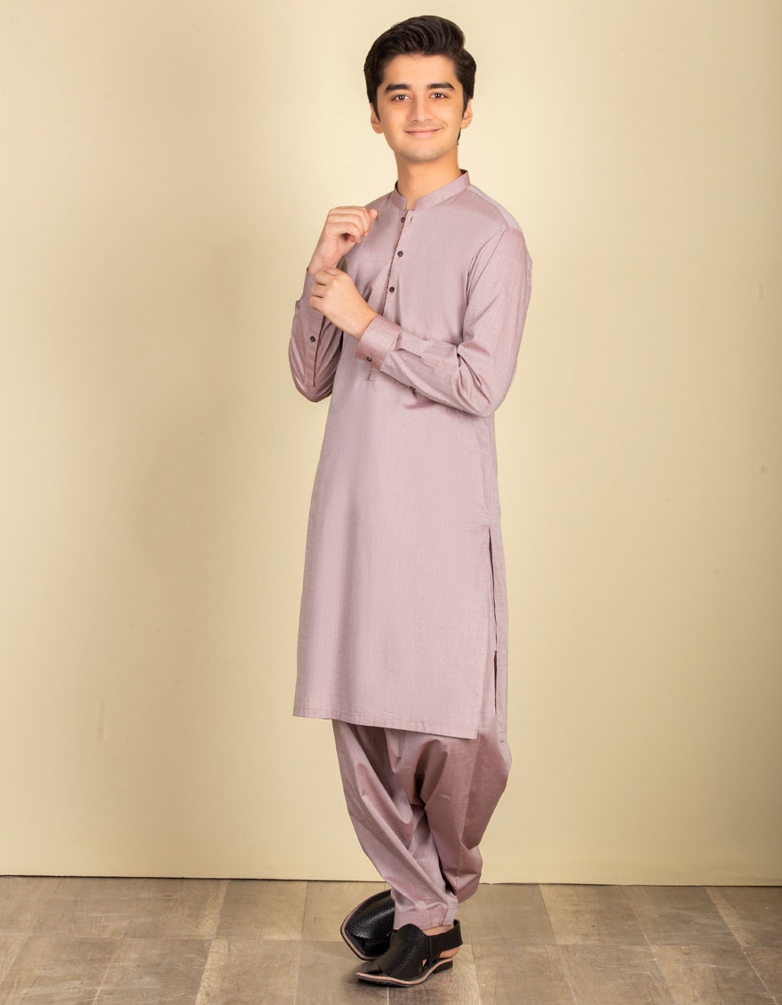 J.KAMEEZ SHALWAR/BOYS-TEA PINK