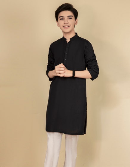 J. KIDS 01 PC STITCH KURTA / BLACK -40288
