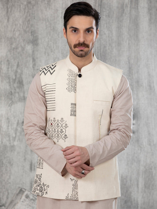 ALMIRA -01 PC STIYTCH WASTCAOT / OFF WHITE