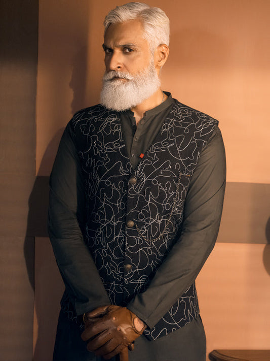 ALMIRA 01 PC WASTCOAT / BLACK