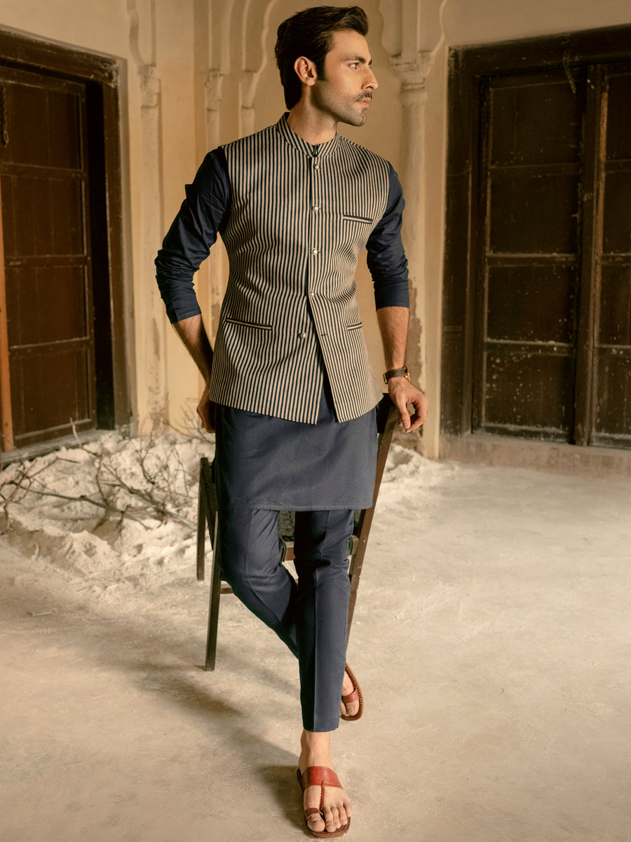 ALMIRA 01 PC STITCH WASTCAOT / BLUE