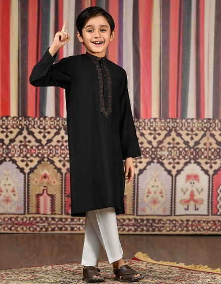 J. KIDS SPECIAL KURTA / BLACK -42347
