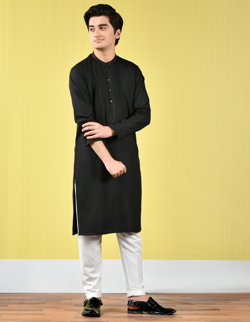 J.KURTA-STITCH/BOYS-BLACK