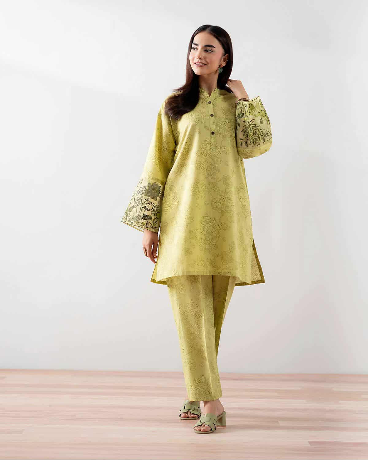 NISHAT 02 PC STITCH SUIT / GREEN