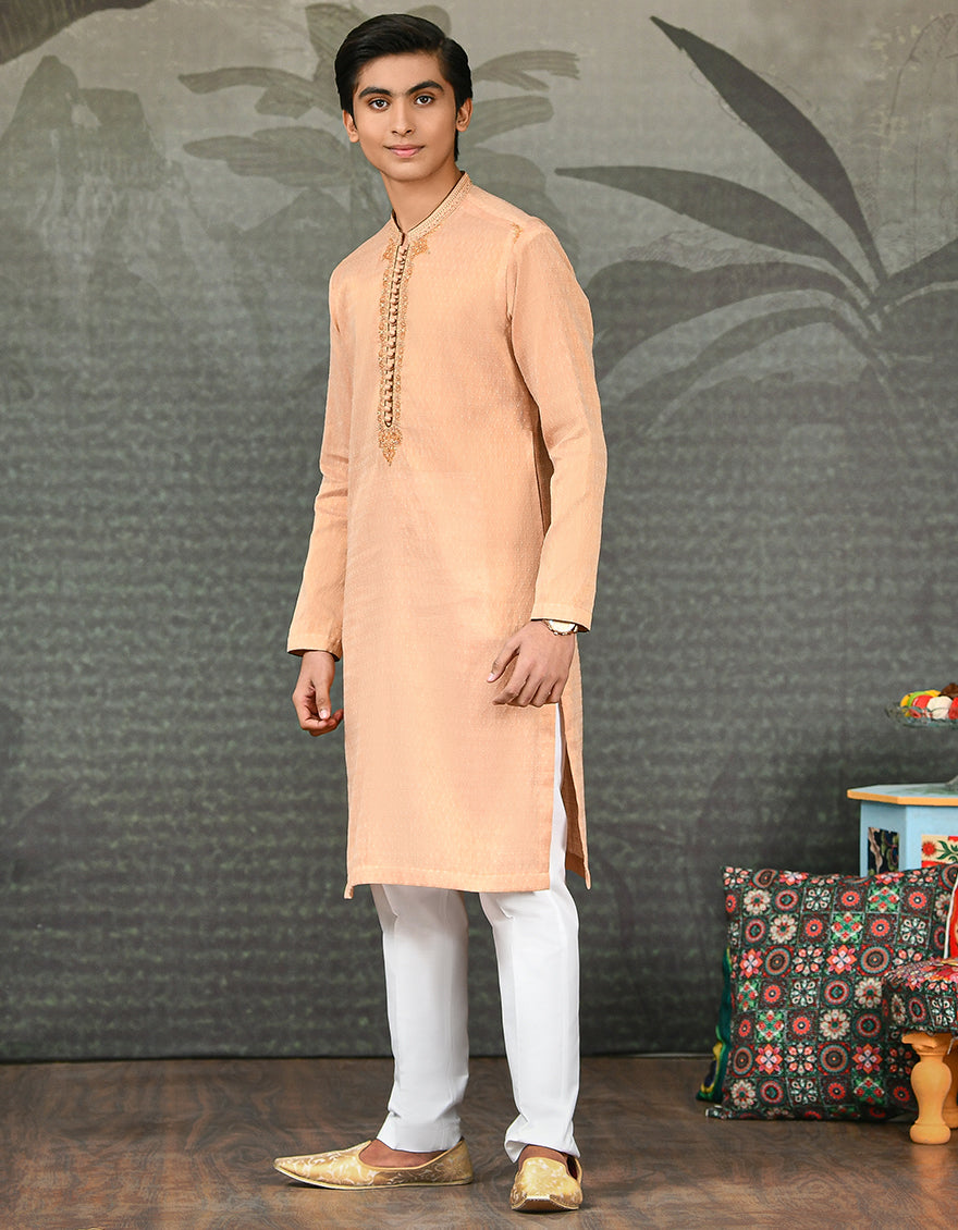 J.TEENS SPECIAL KURTA /PEACH