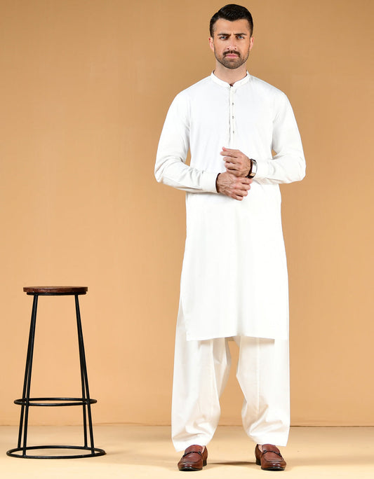 J.MENS KAMEEZ SALWAR/OFF WHITE