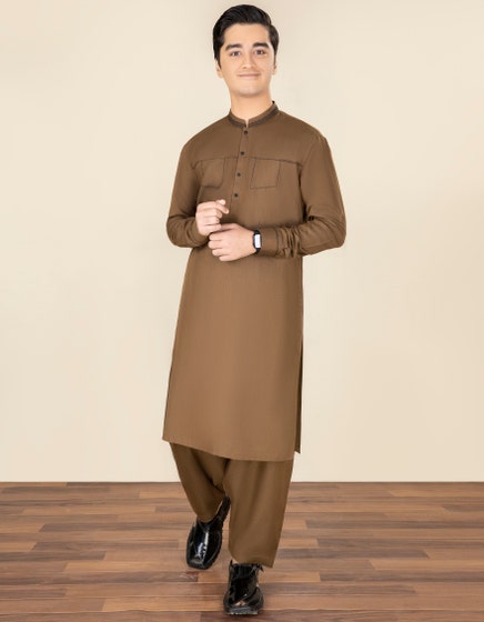 J.SHALWARKAMEEZ-STITCH/BOY-OLIVE