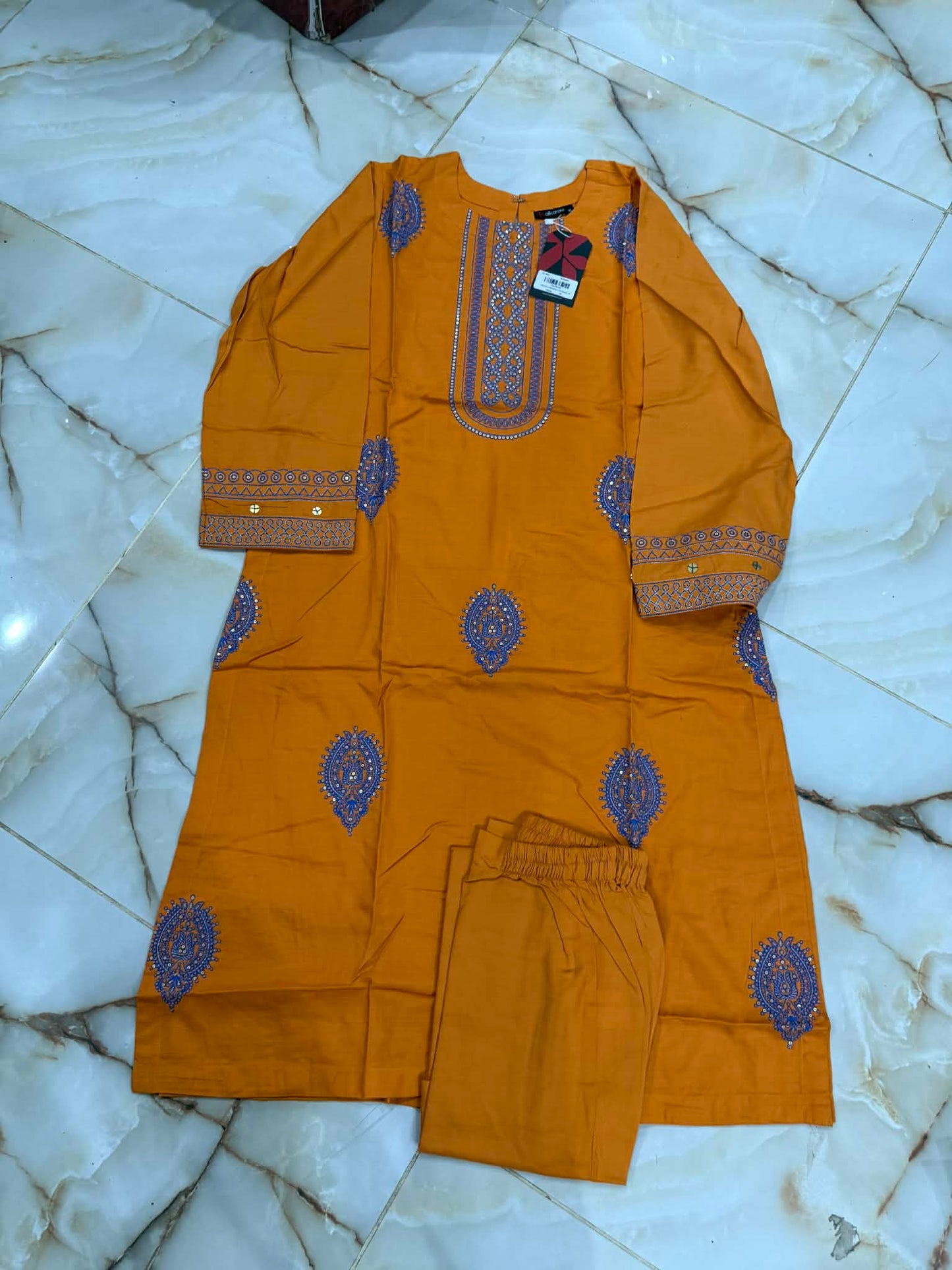 AL KARAM 02 PC STITCH SUIT / MUSTARD