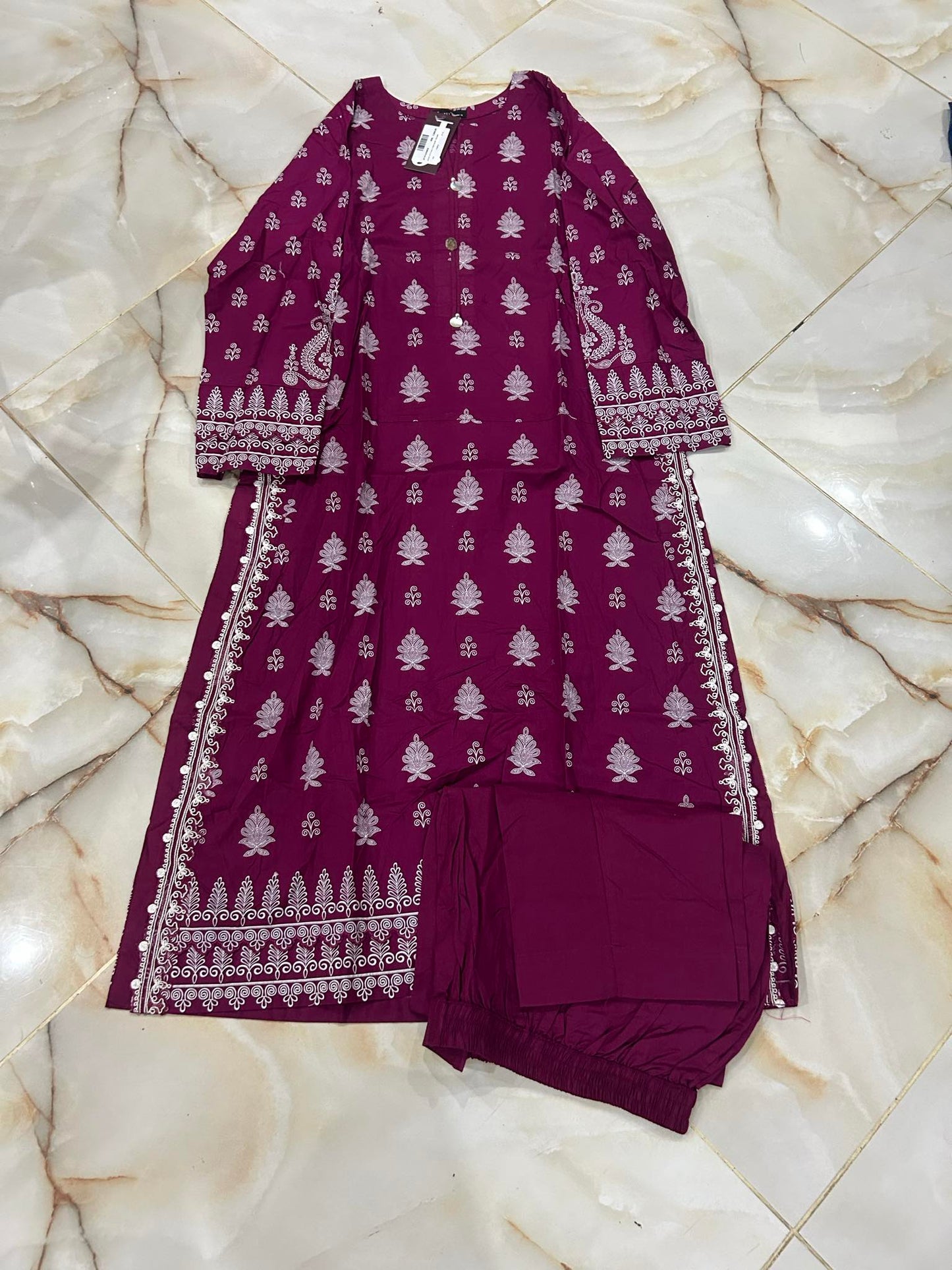 J. 02 PC STITCH SUIT / PURPLE -960