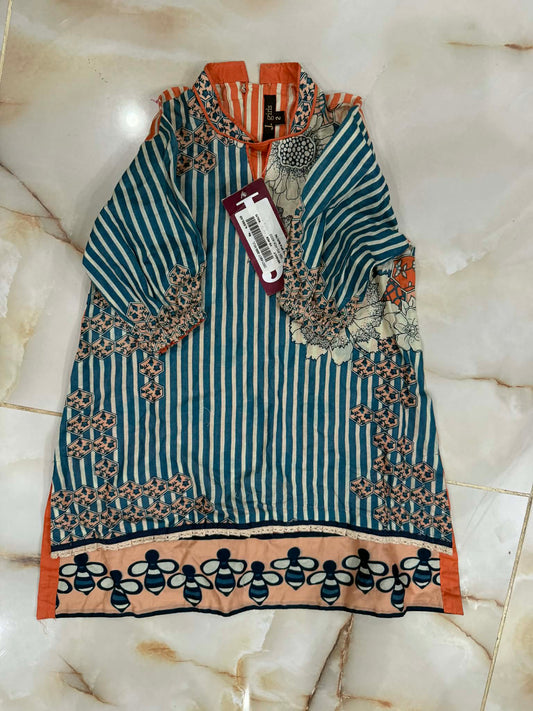 j. 01 pc stitch kurti girls / blue