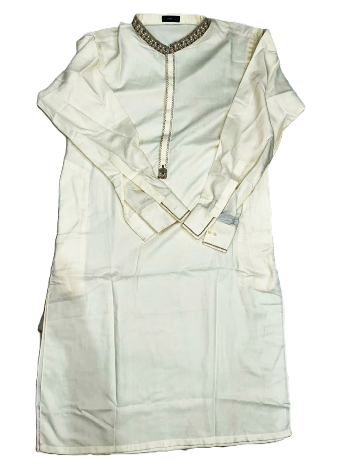 J.KURTA-1PC/TEEN-WHITEEMB