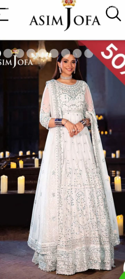 ASIM JOFA 03 PC STITCH SUIT/ GREY