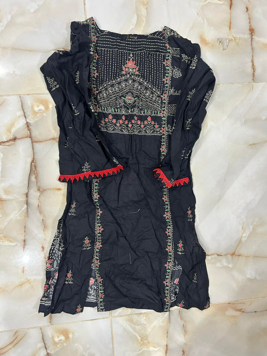 j. teens 01 pc stitch kurti / black