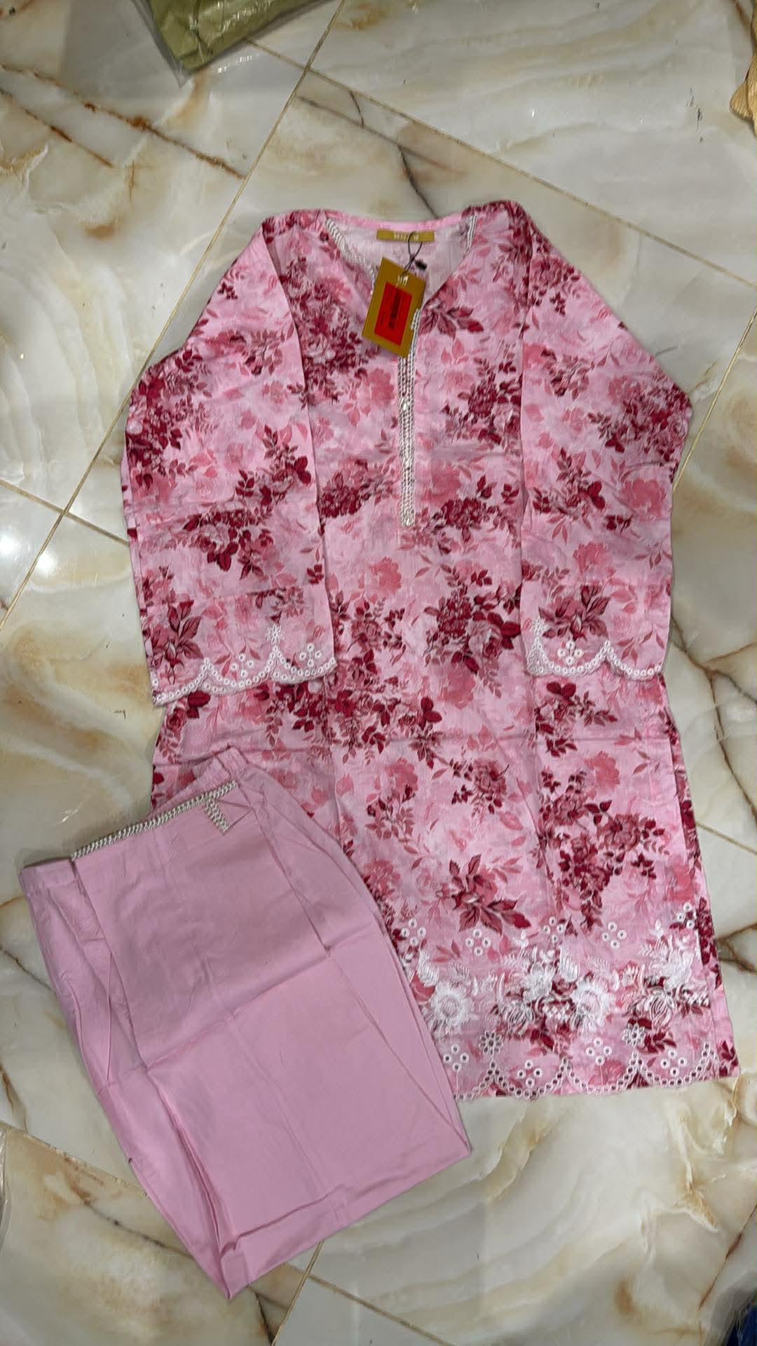 MTJ 02 PC STITCH SUIT / MULTI PINK