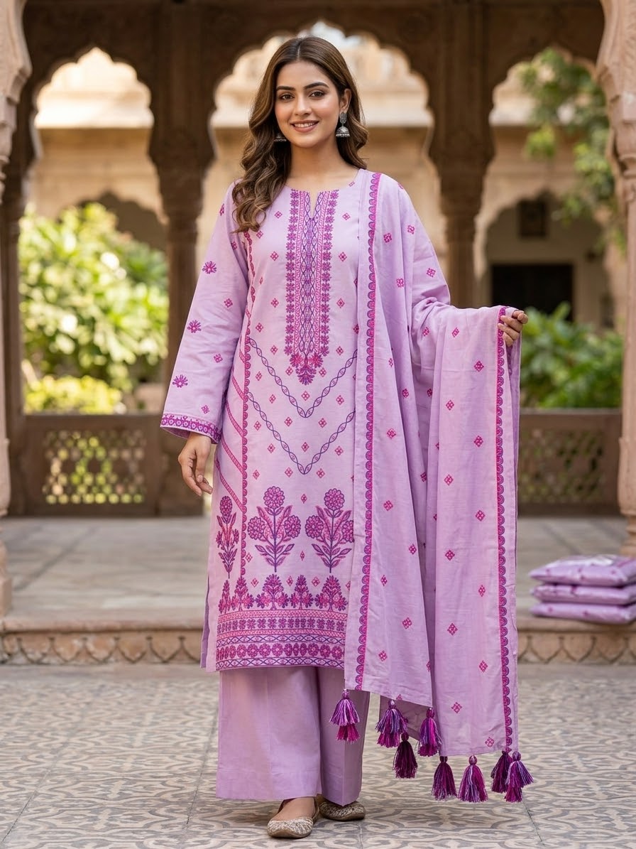 AL KARAM 03 PC heavy chicken kari STITCH SUIT