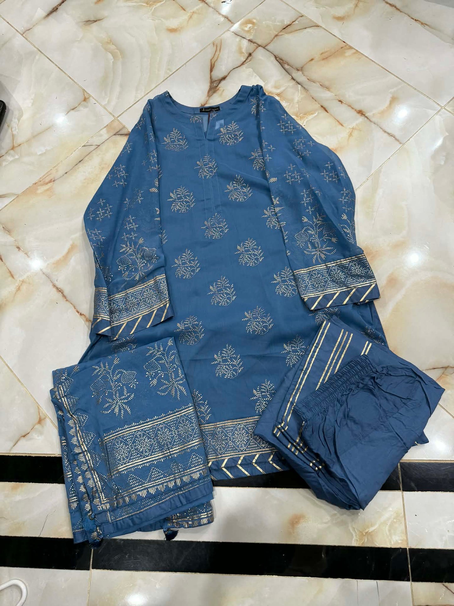 J. 03 PC STITCH SUIT / BLUE