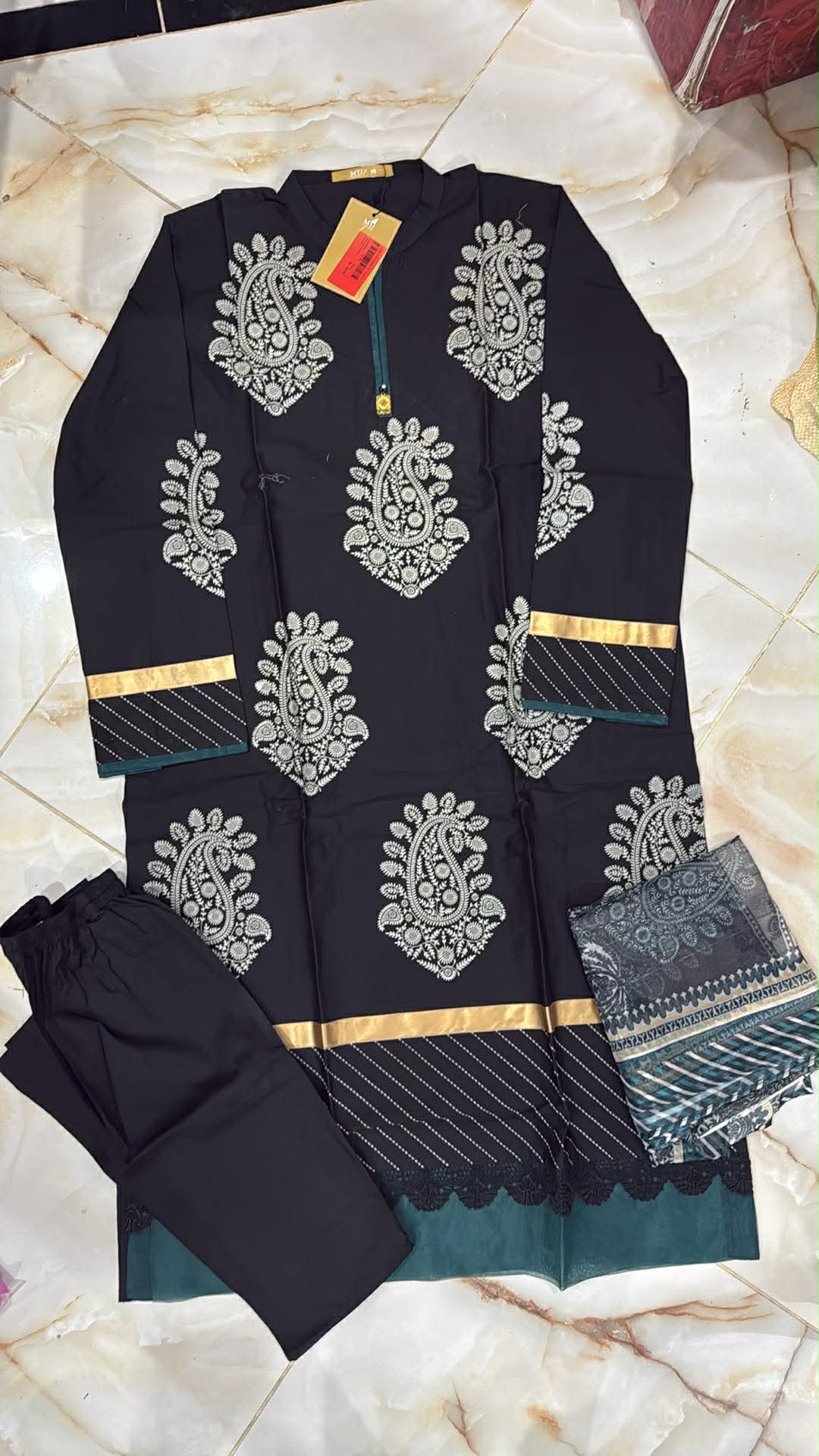 MTJ 03 PC STITCH SUIT / BLACK