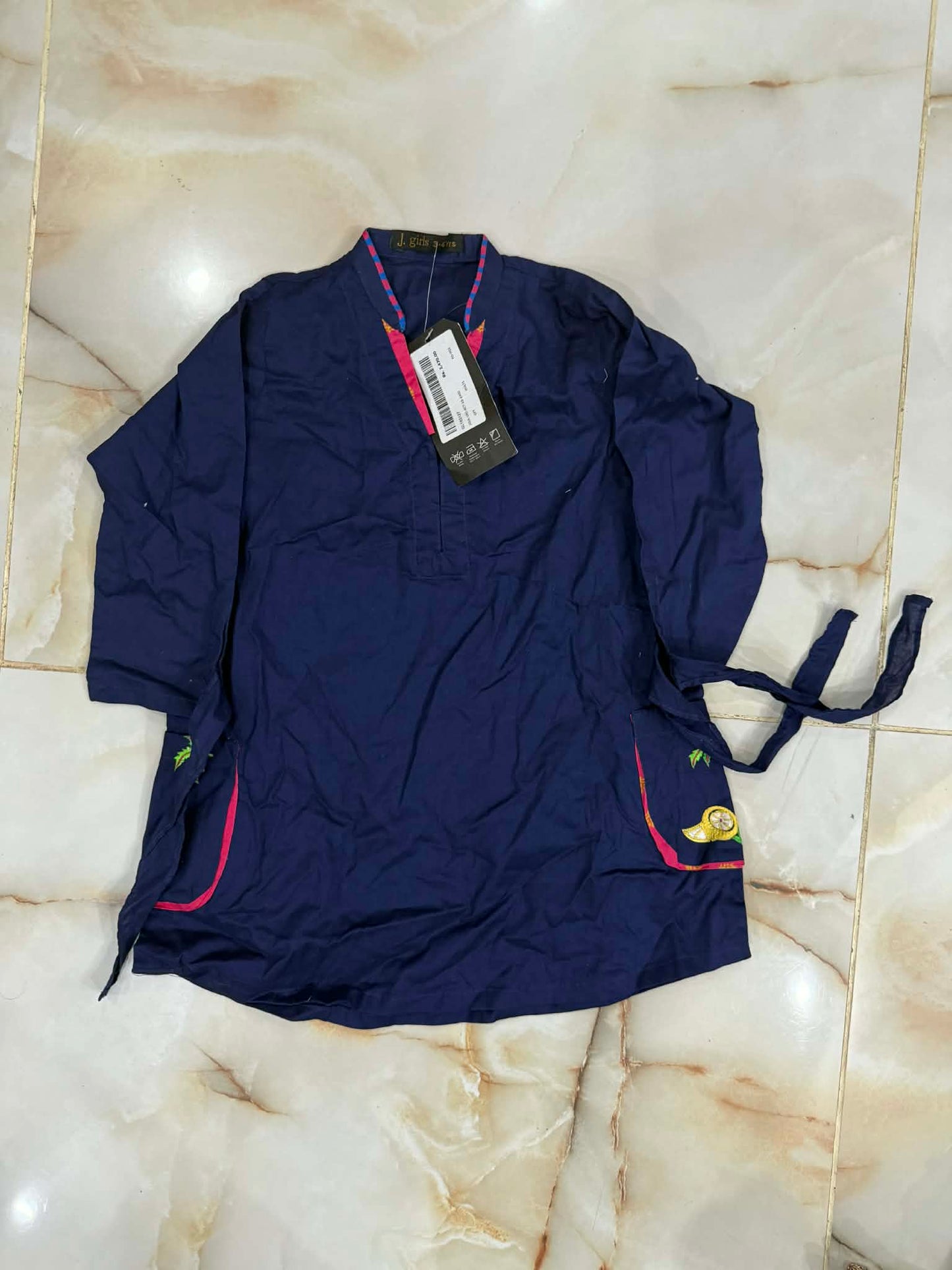 j. 01 pc stitch kurti girls / navy blue