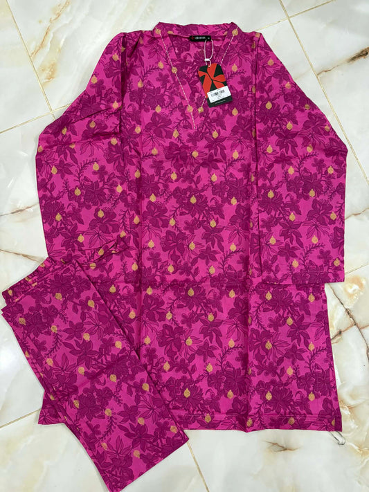 AL KARAM 02 PC STITCH SUIT / PINK