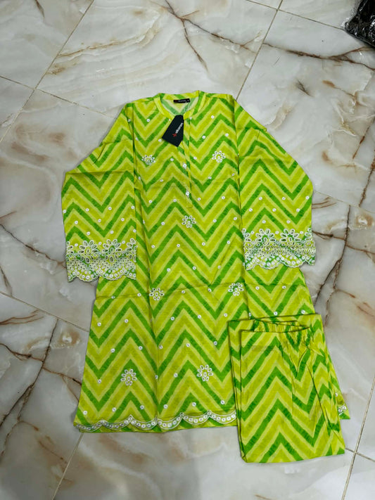 AL KARAM 02 PC STITCH SUIT / GREEN