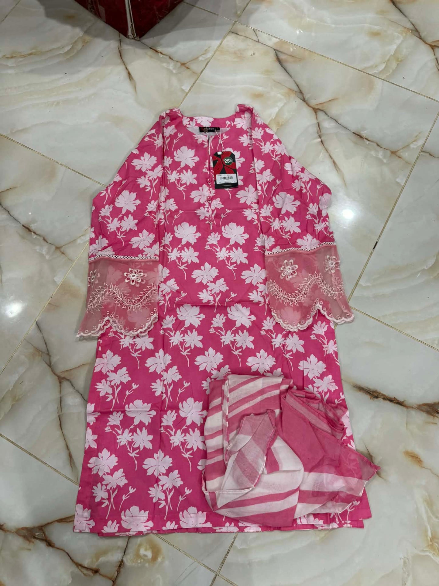 AL KARAM 02 PC STITCH SUIT / PINK