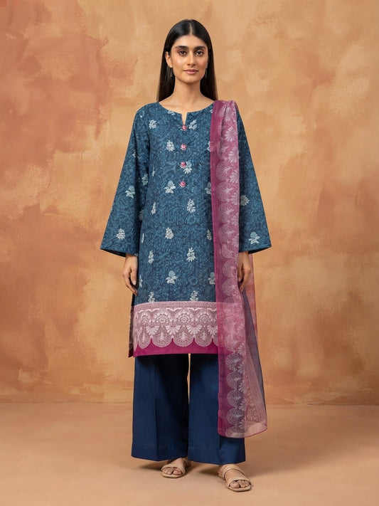 BEECHTREE 03PC UNSTITCH KHADDAR/