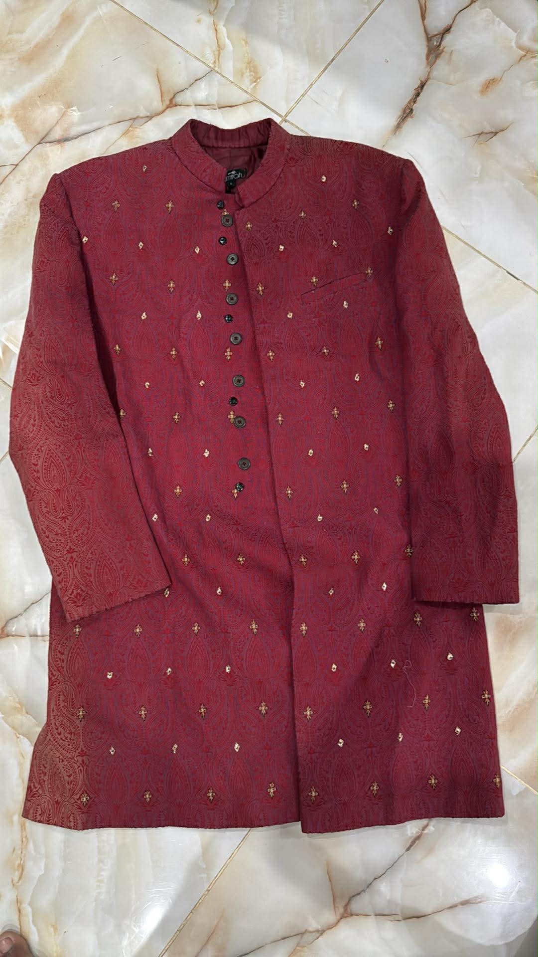 ALMIRA 01 PC STITCH PRINCE COAT  / RED
