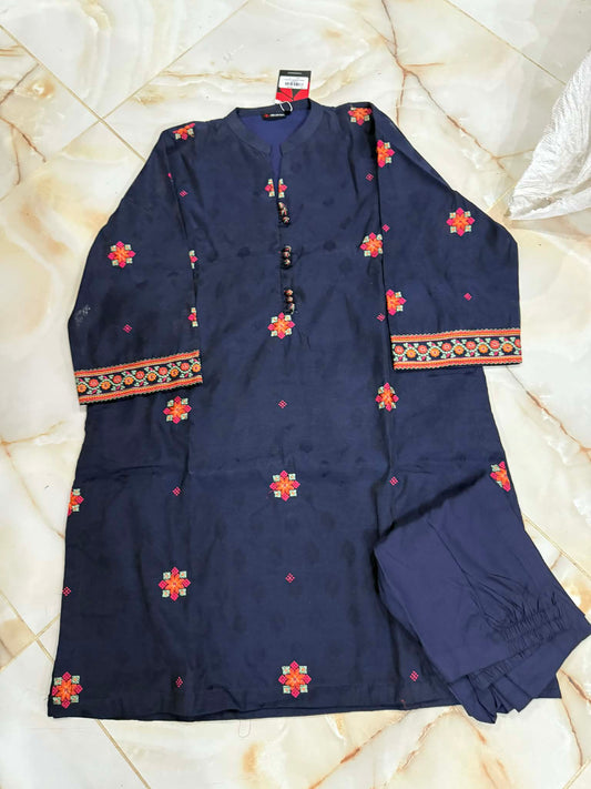 AL KARAM 02 PC STITCH SUIT / BLUE