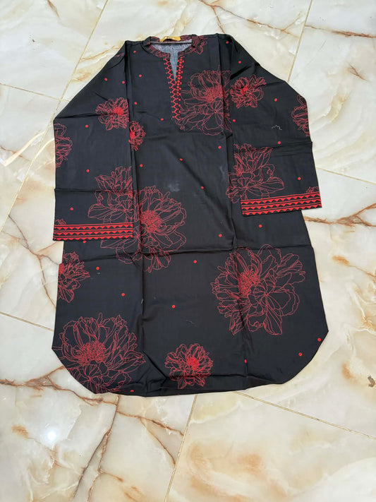 MTJ 01 PC STITCH KURTI / BLACK -2071