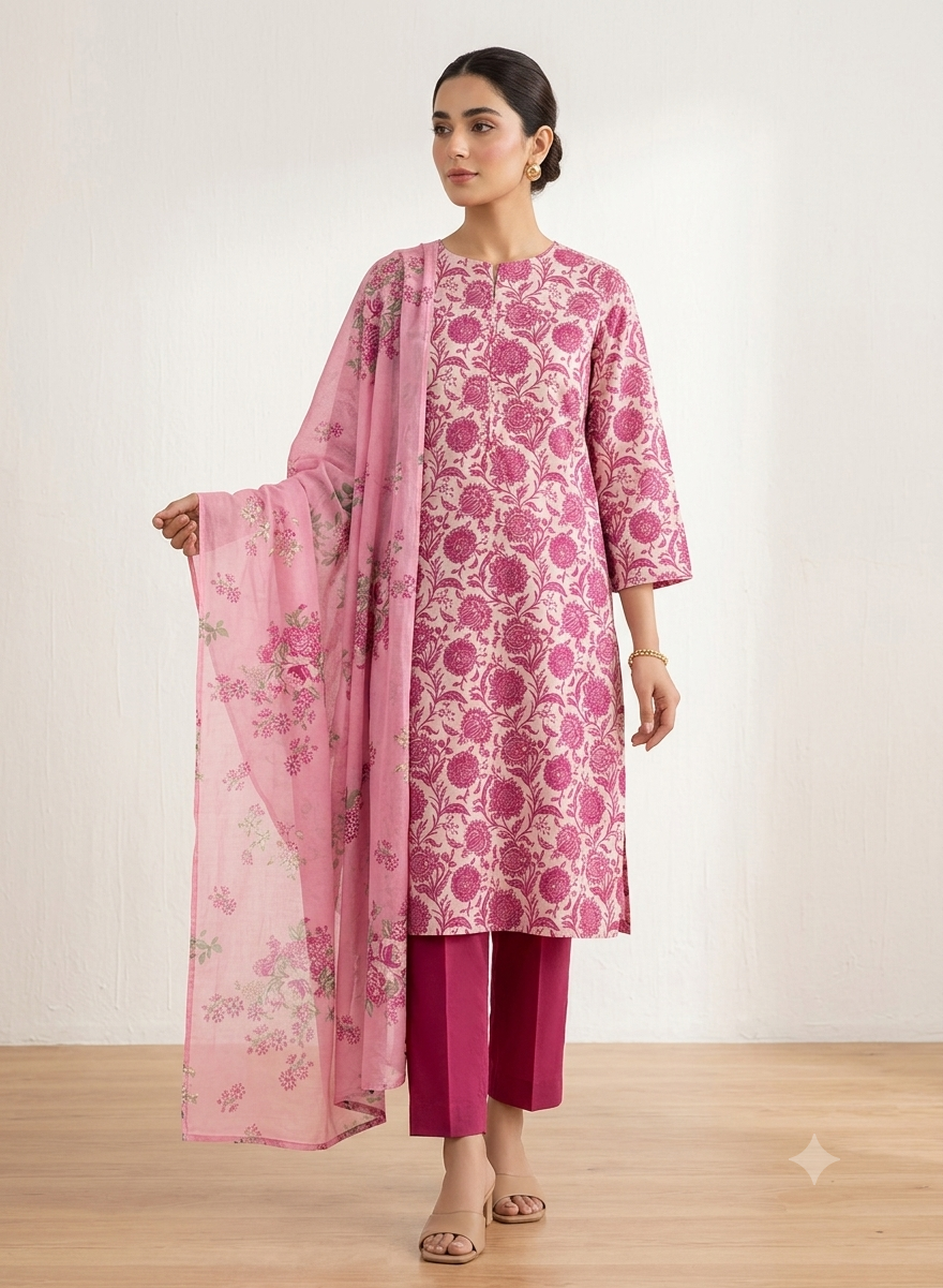 ZELLBURY 02 PC STITCH SHIRT DUPPATA