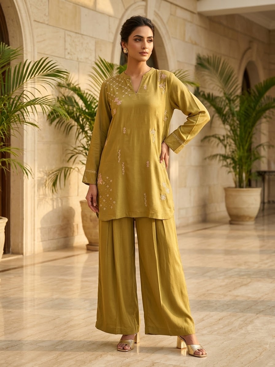 SAYA 02 PC SITCH SUIT / 976 EMB CHIKEN KARI