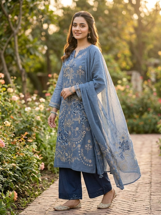 Khaadi khaas 2pc shirt trouser bridal  heavy EMB formal suit