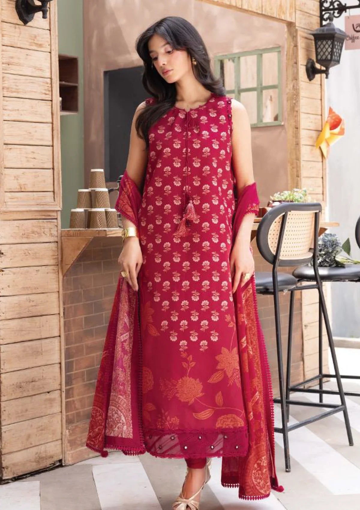 Lawn - M.Basics - Elaheh 26 - MB-ELHV4-09/UNSTITCH