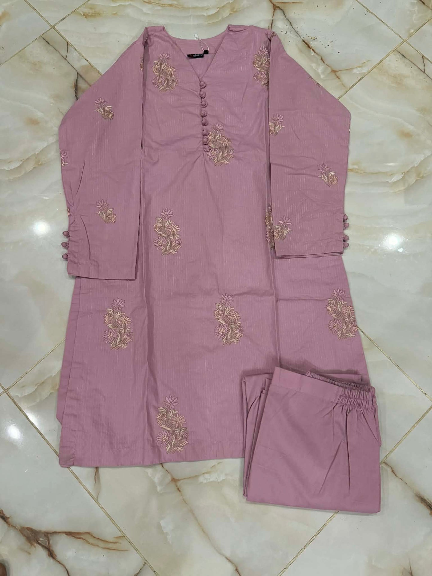 al karam 02 pc stitch suit / pink -6010